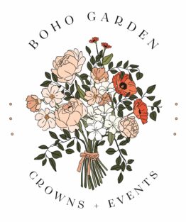 Boho garden crowns events